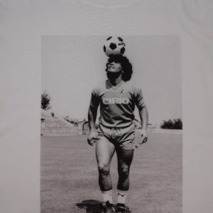 Diego Maradona Napoli Entrenamiento Blanco y Negro