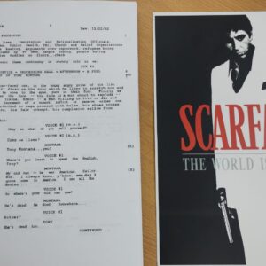 SCARFACE – REPLICA GUION ORIGINAL CON AFICHE DE REGALO