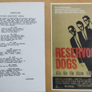 RESERVOIR DOGS – REPLICA GUION ORIGINAL CON AFICHE DE REGALO (PERROS DE LA CALLE)