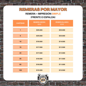 VALORES REMERAS MAYORISTAS SOLICITAR INFO 1171813601